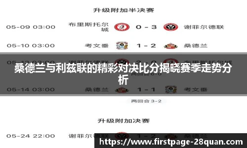 桑德兰与利兹联的精彩对决比分揭晓赛季走势分析